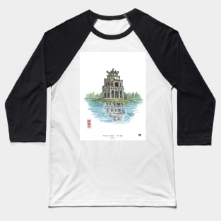 Turtle Tower Hanoi Vietnam (Hồ Hoàn Kiếm) Illustration Baseball T-Shirt